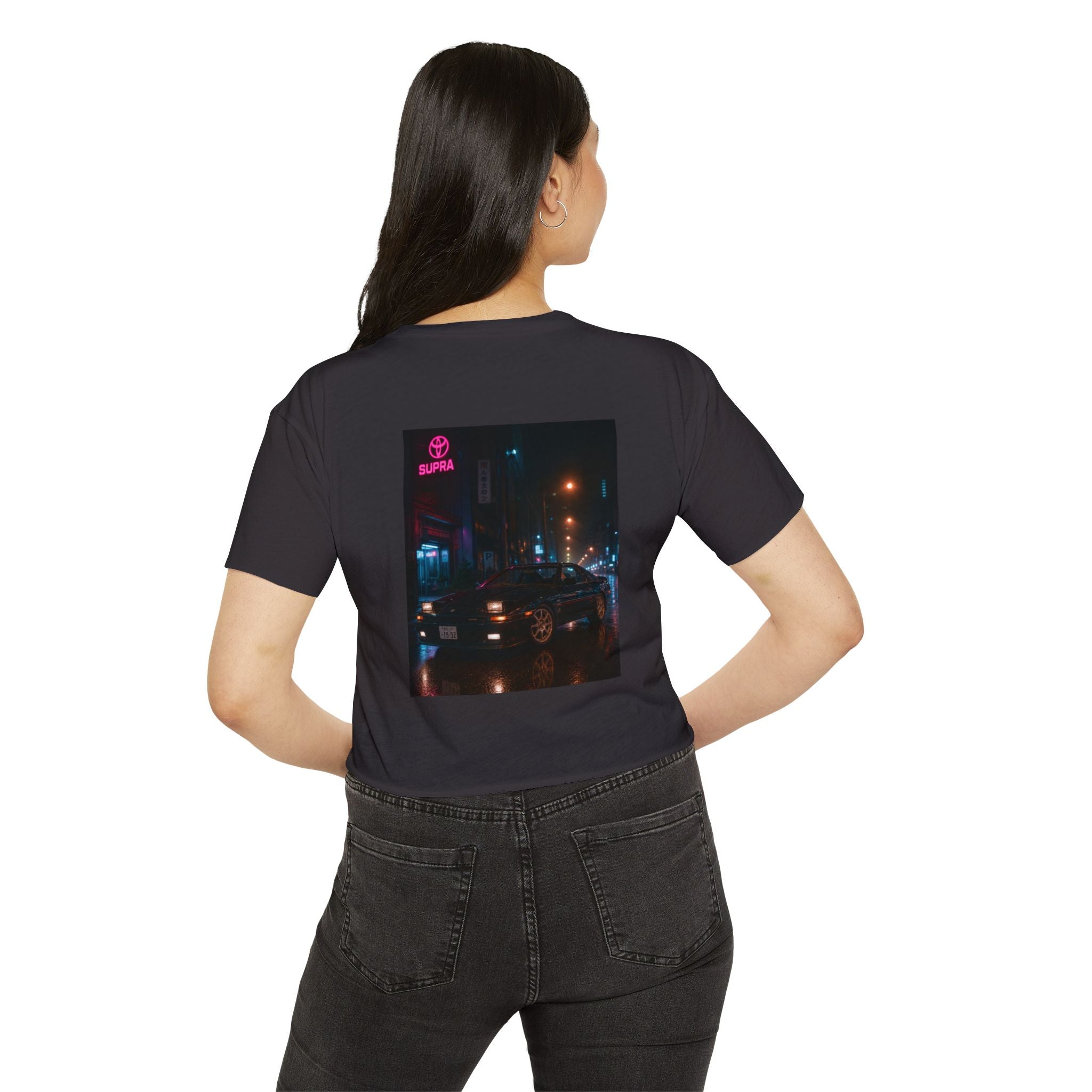 Toyota Supra Nightcity Crop Top | Neon Car Graphic