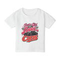 Toddler T-Shirt — "Just a Girl Who Loves Cars" Vintage Racing Design