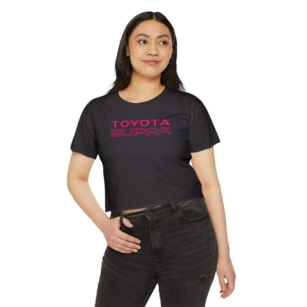 Toyota Supra Nightcity Crop Top | Neon Car Graphic