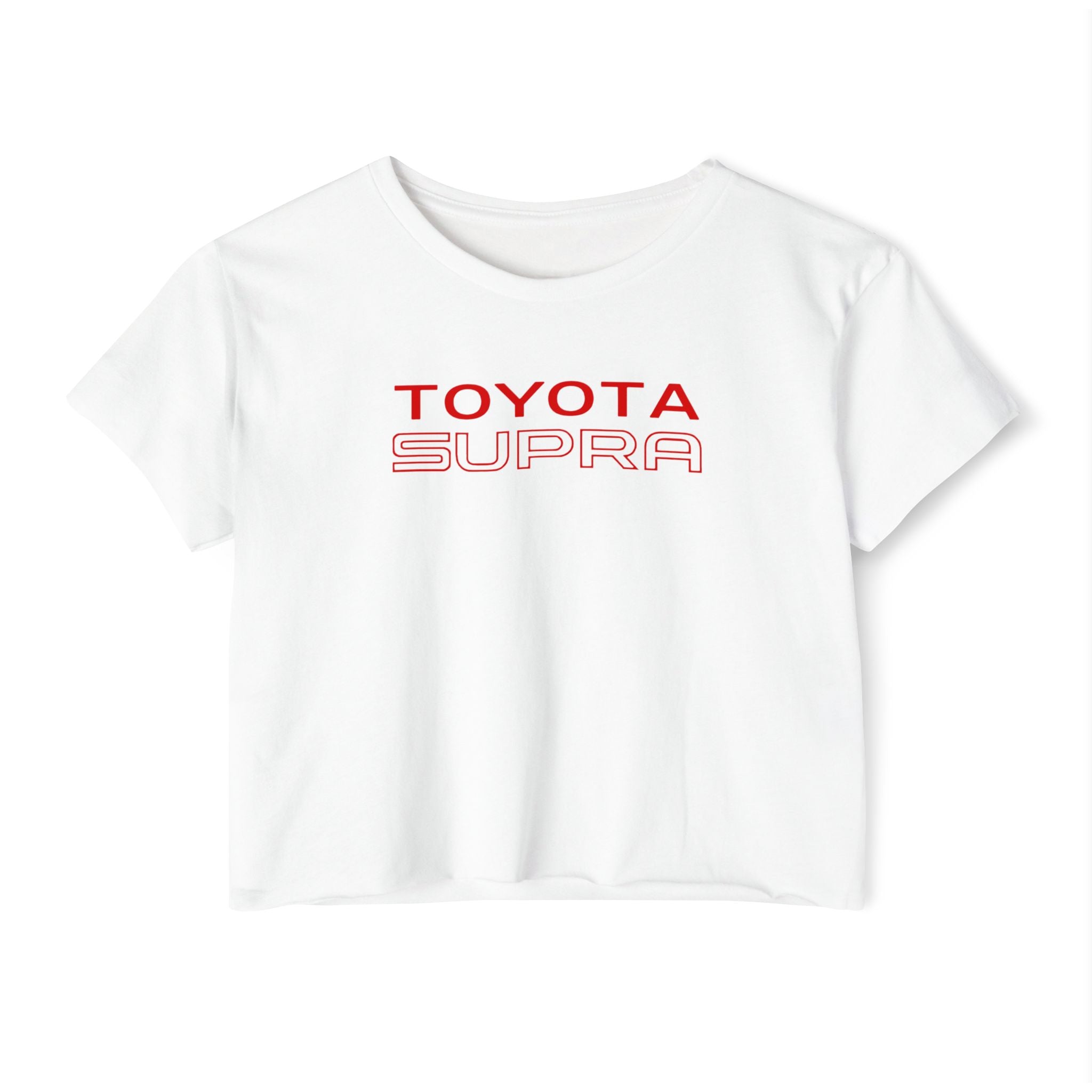 Toyota Supra Retro Graphic Crop Top | 1987 Racing Sunset