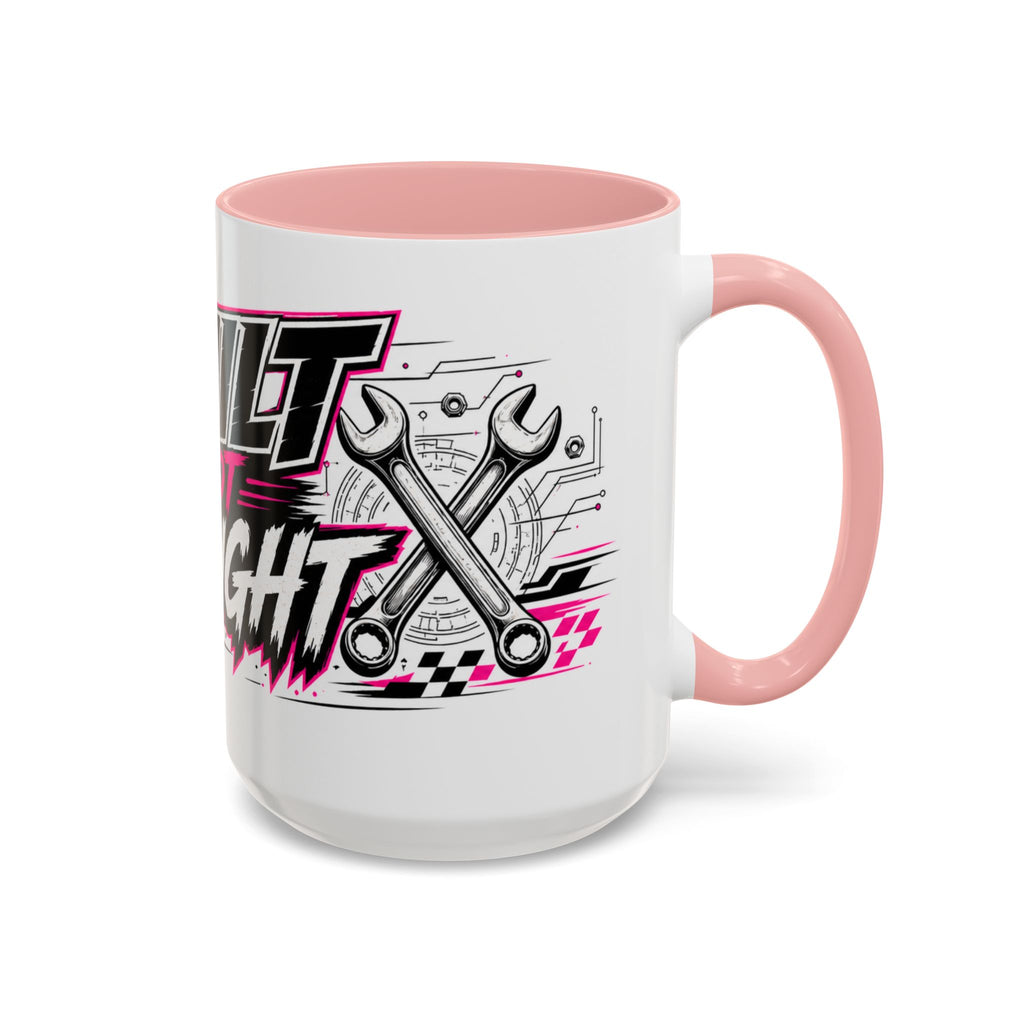 Copy of Built Not Bought Coffee Mug — Mechanics, Car Enthusiast Garage Mug, Pink Details (11/15oz)