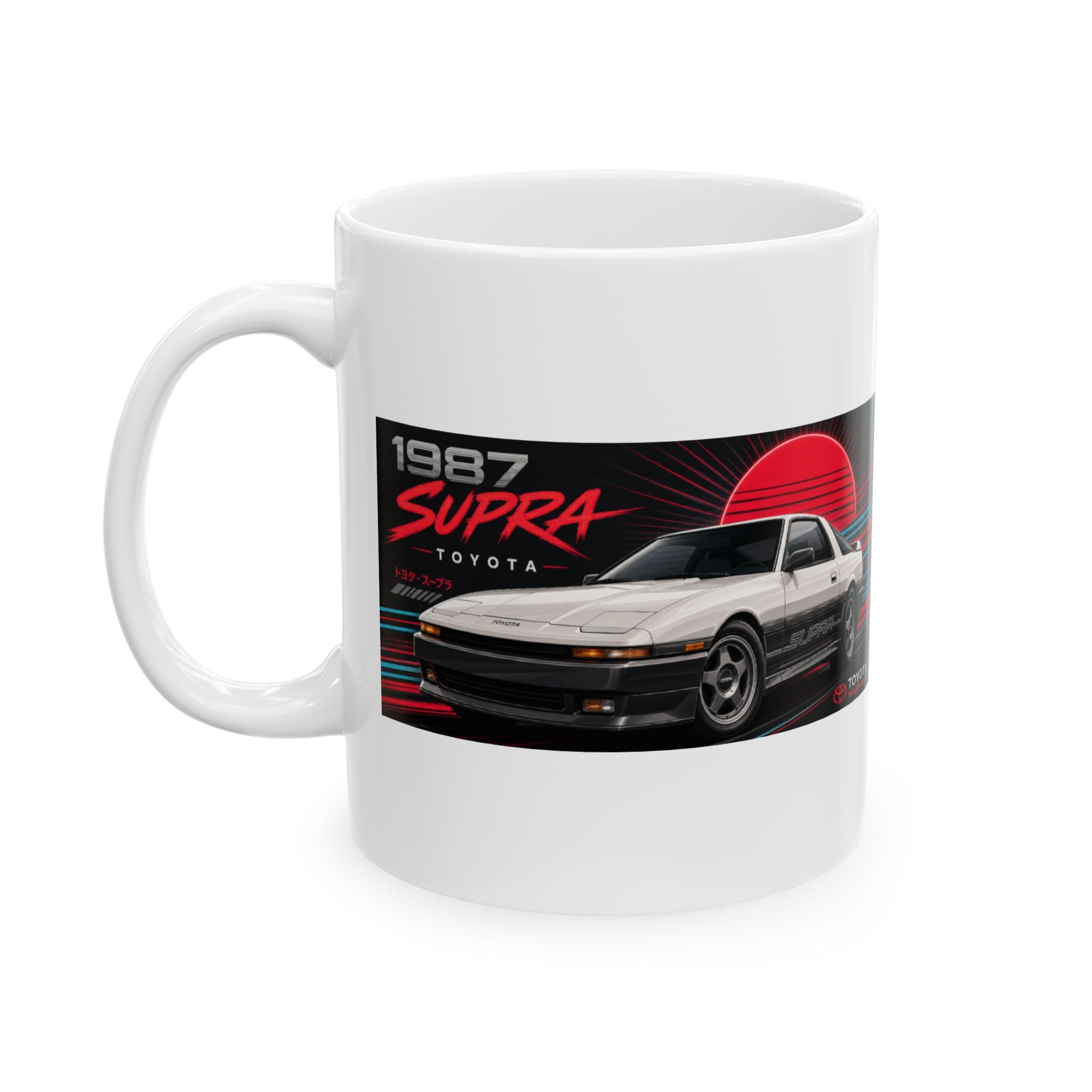 1987 Toyota Supra Illustration Mug | Retro JDM Car Sunrise