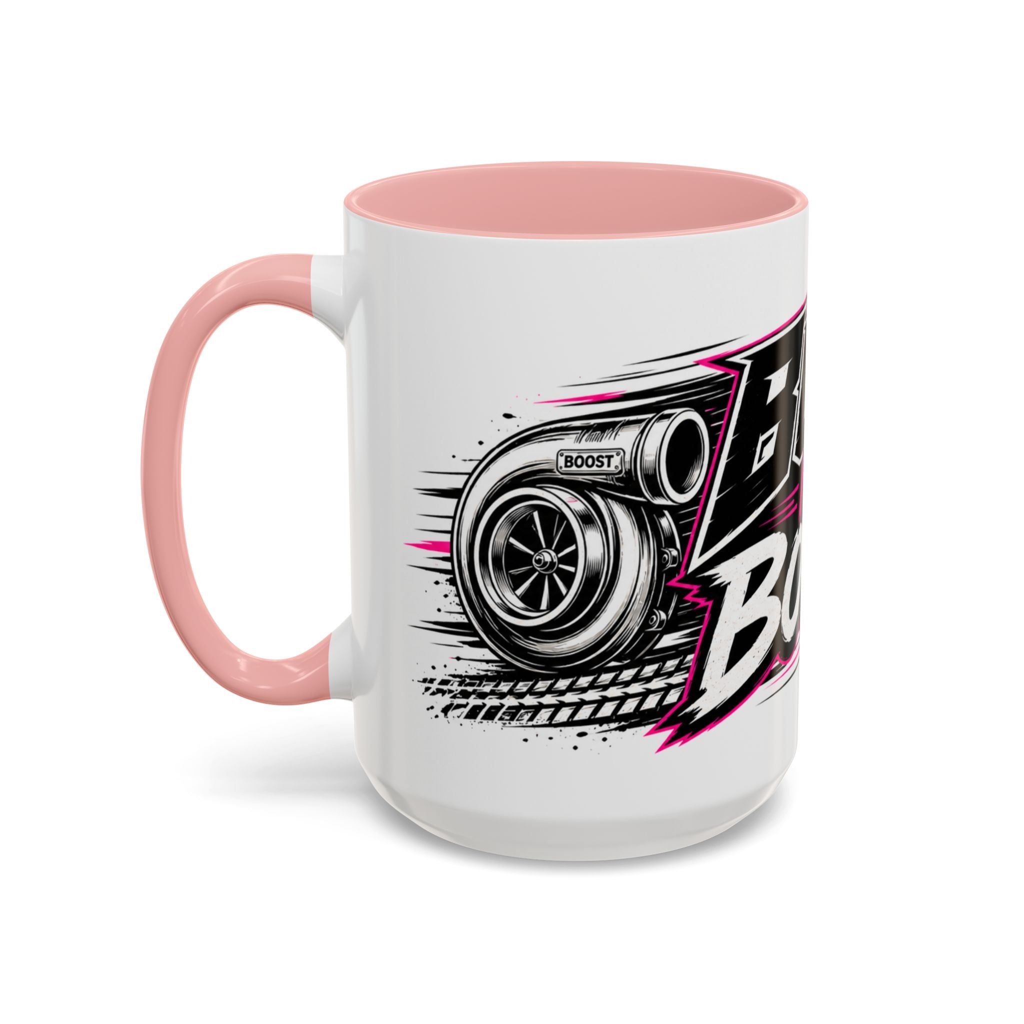 Copy of Built Not Bought Coffee Mug — Mechanics, Car Enthusiast Garage Mug, Pink Details (11/15oz)
