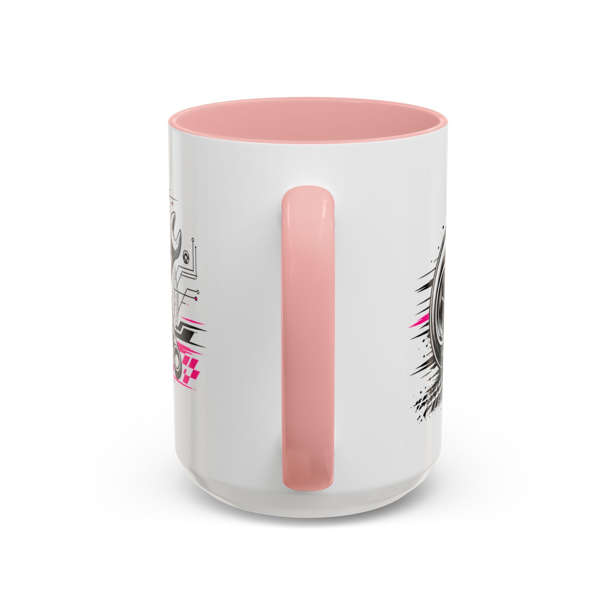 Copy of Built Not Bought Coffee Mug — Mechanics, Car Enthusiast Garage Mug, Pink Details (11/15oz)