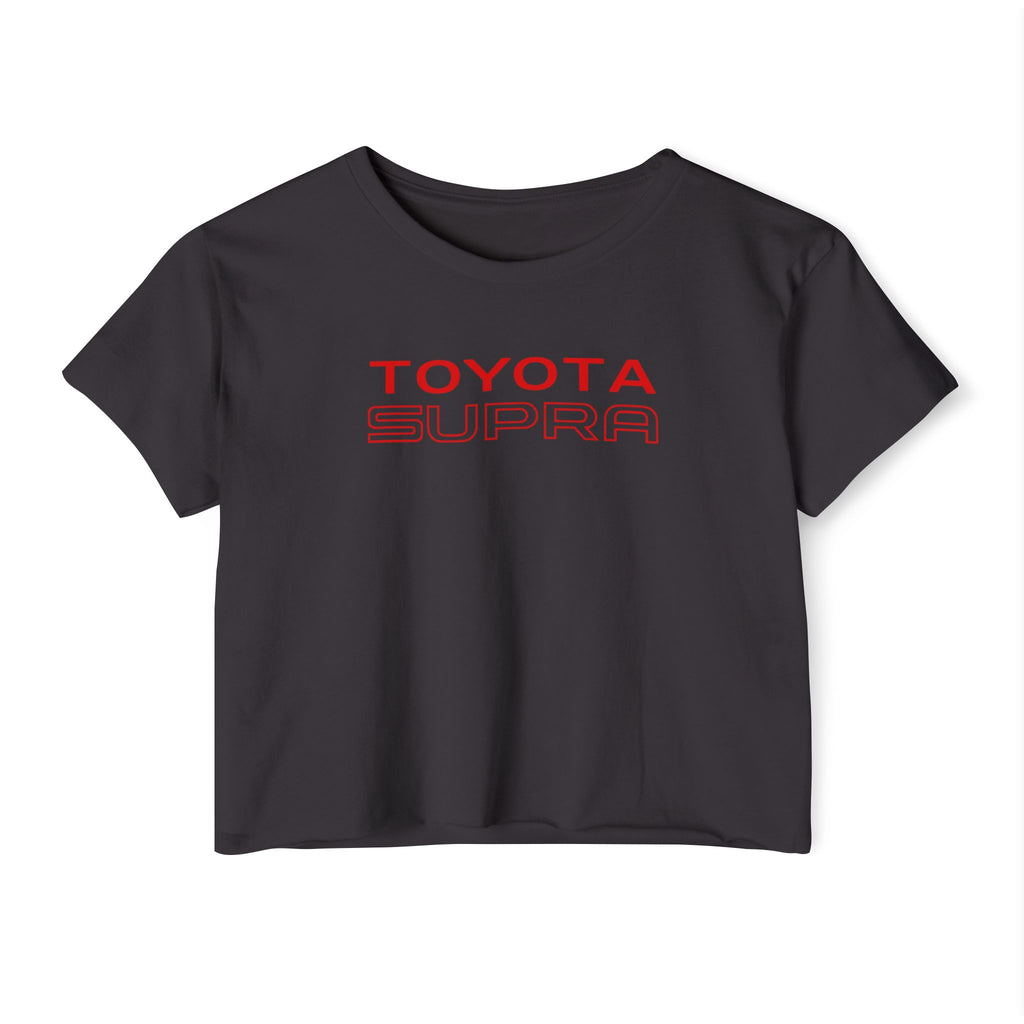 Toyota Supra Retro Graphic Crop Top | 1987 Racing Sunset