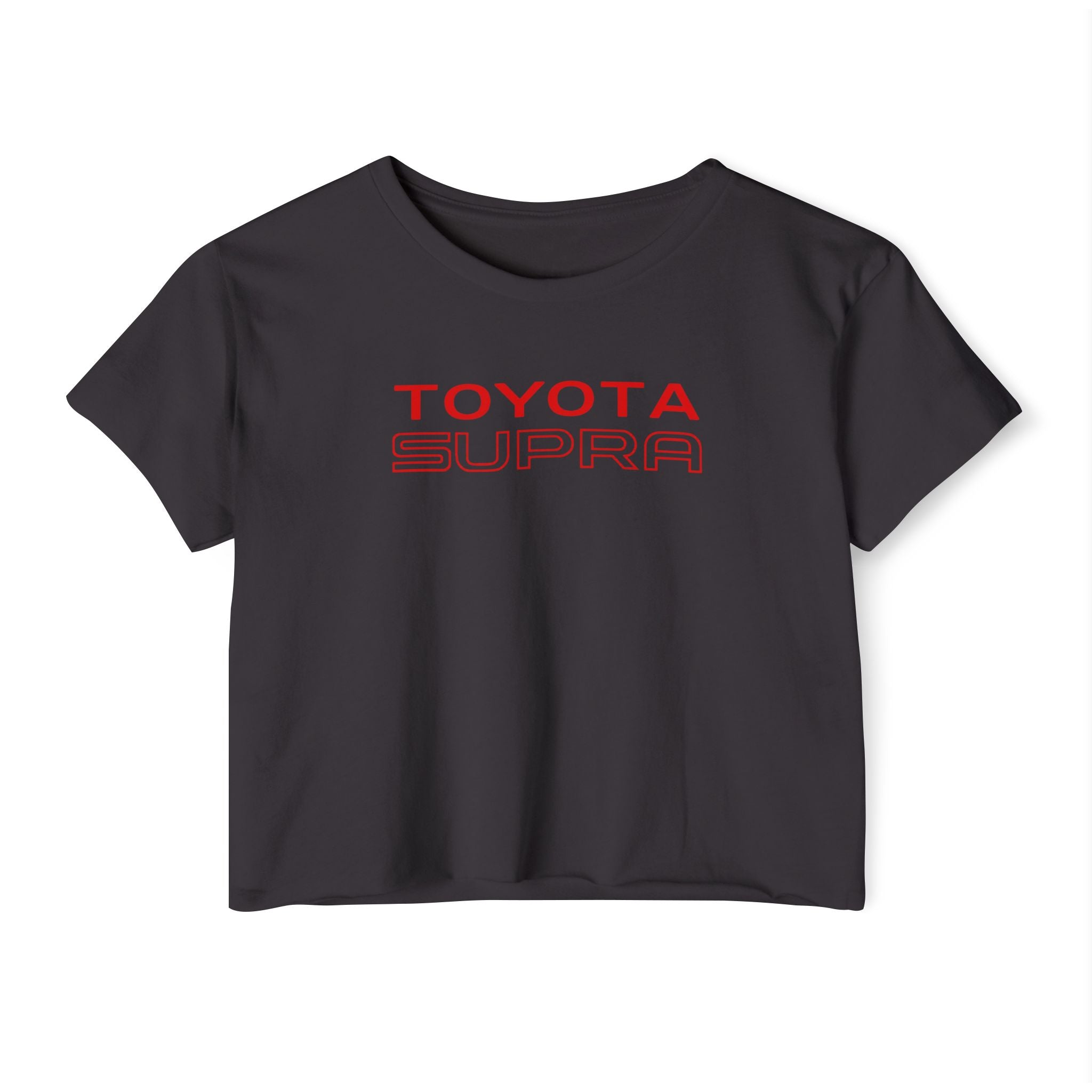 Toyota Supra Retro Graphic Crop Top | 1987 Racing Sunset