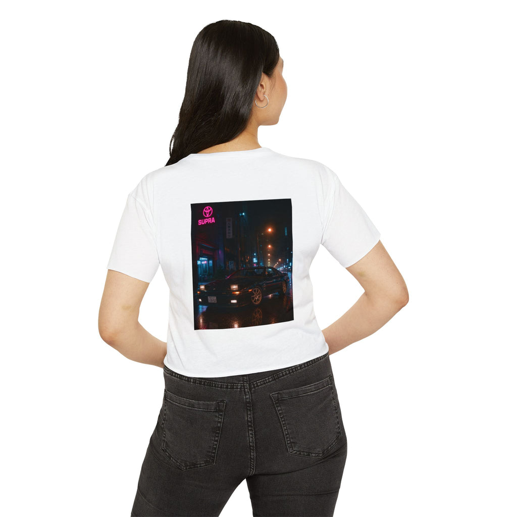 Toyota Supra Nightcity Crop Top | Neon Car Graphic