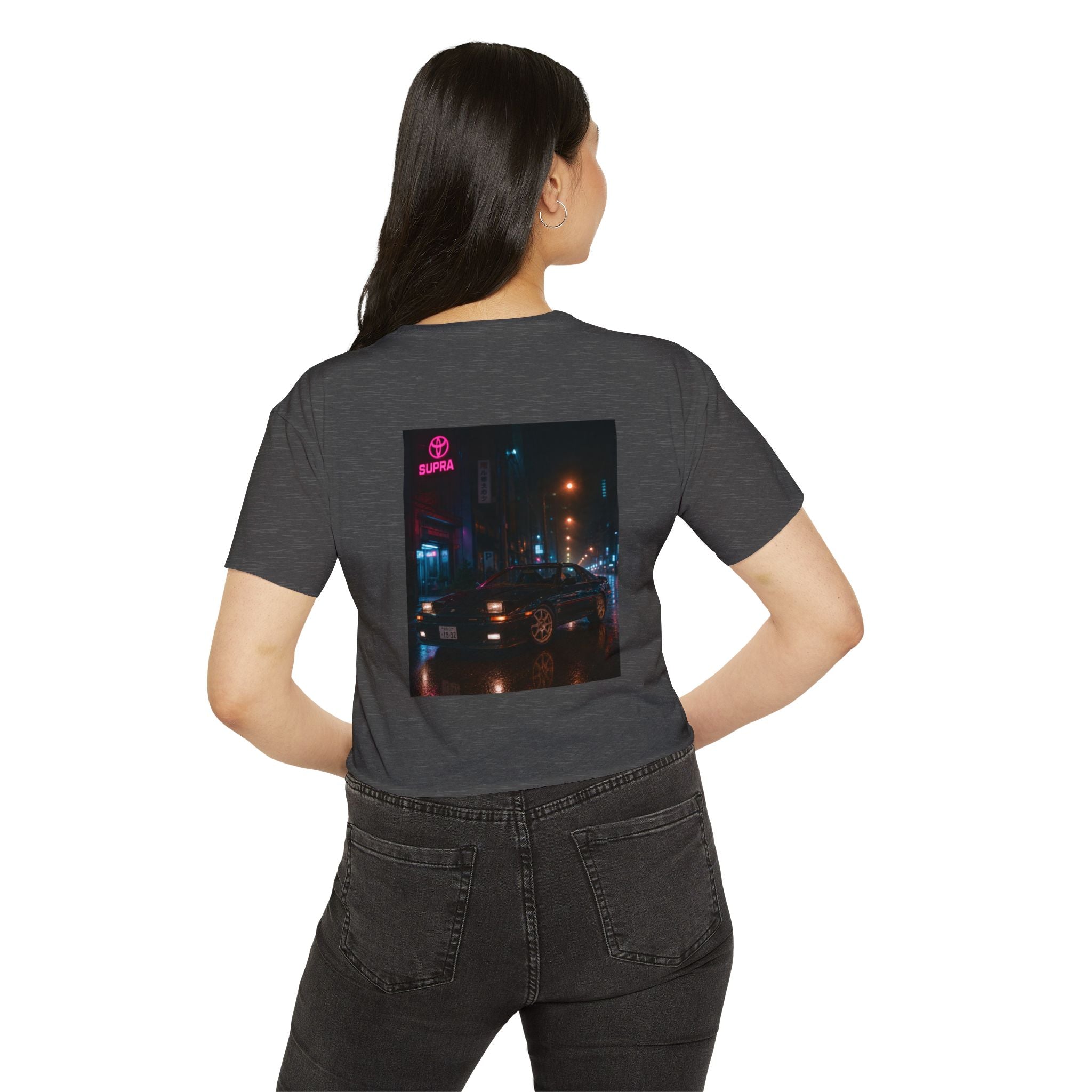 Toyota Supra Nightcity Crop Top | Neon Car Graphic