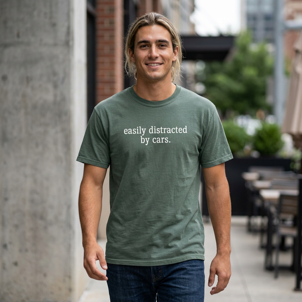 easily distracted by cars T-Shirt | Car Lover Tee
