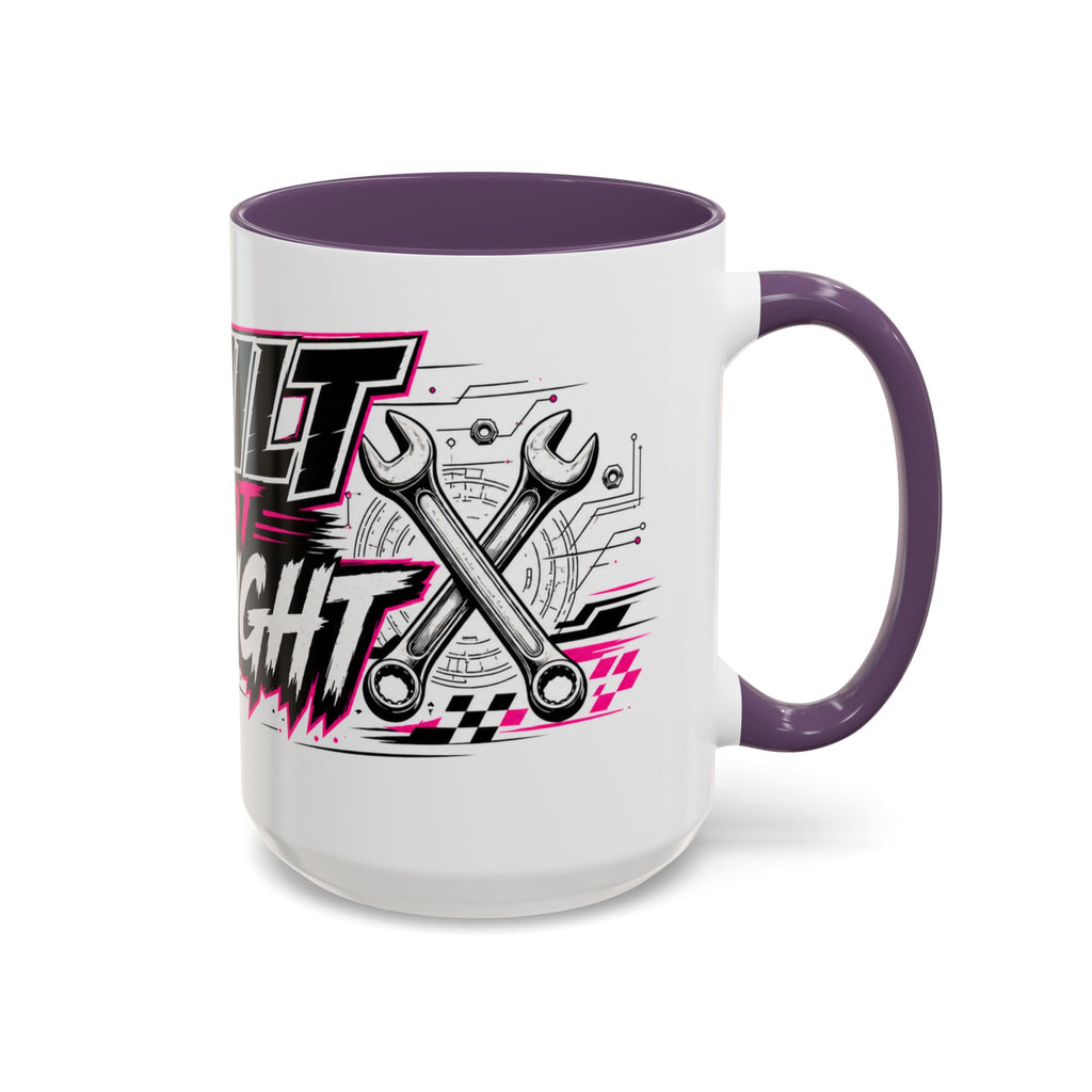 Copy of Built Not Bought Coffee Mug — Mechanics, Car Enthusiast Garage Mug, Pink Details (11/15oz)