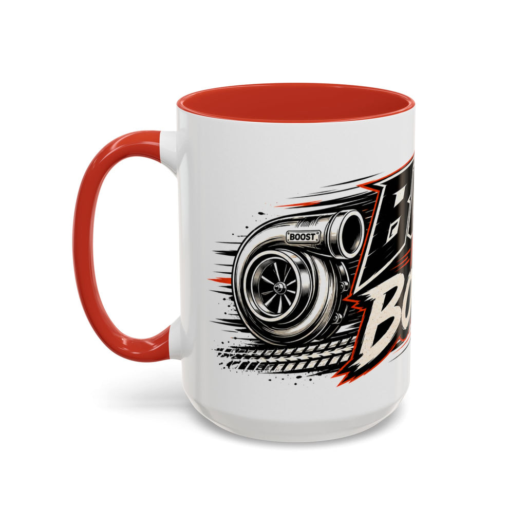 Built Not Bought Coffee Mug — Mechanics, Car Enthusiast Garage Mug, Red Details (11/15oz)