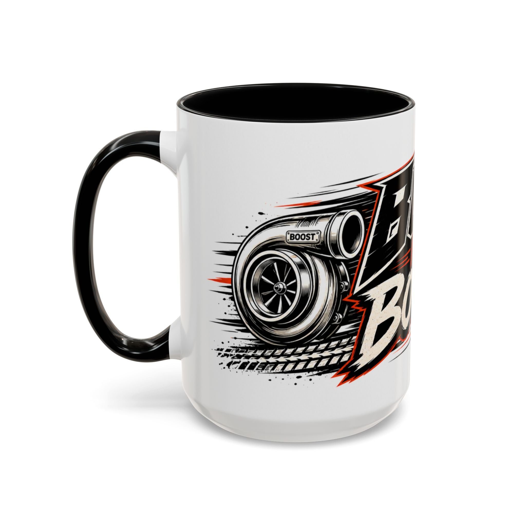 Built Not Bought Coffee Mug — Mechanics, Car Enthusiast Garage Mug, Red Details (11/15oz)