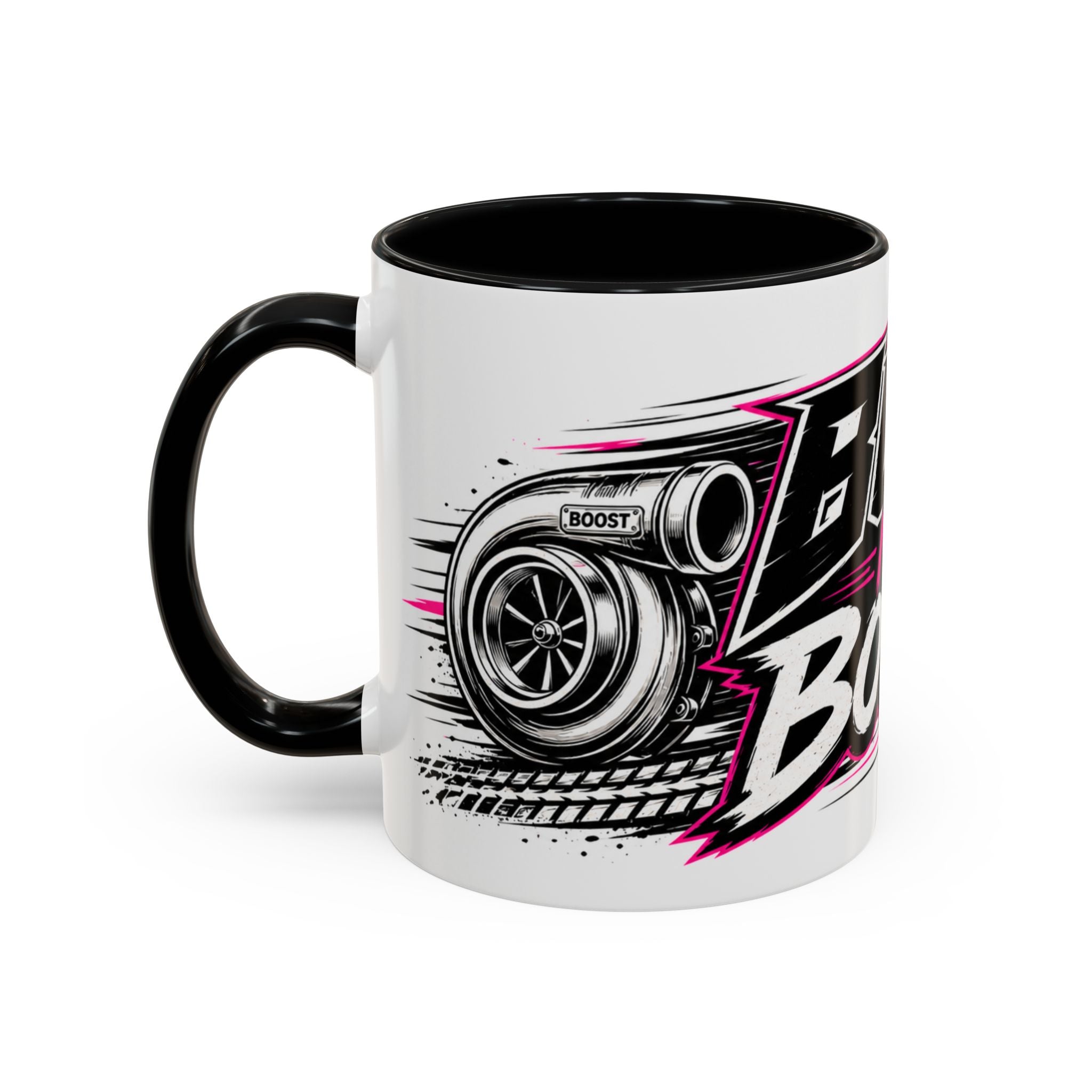 Copy of Built Not Bought Coffee Mug — Mechanics, Car Enthusiast Garage Mug, Pink Details (11/15oz)