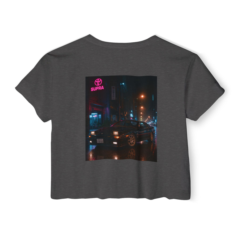 Toyota Supra Nightcity Crop Top | Neon Car Graphic