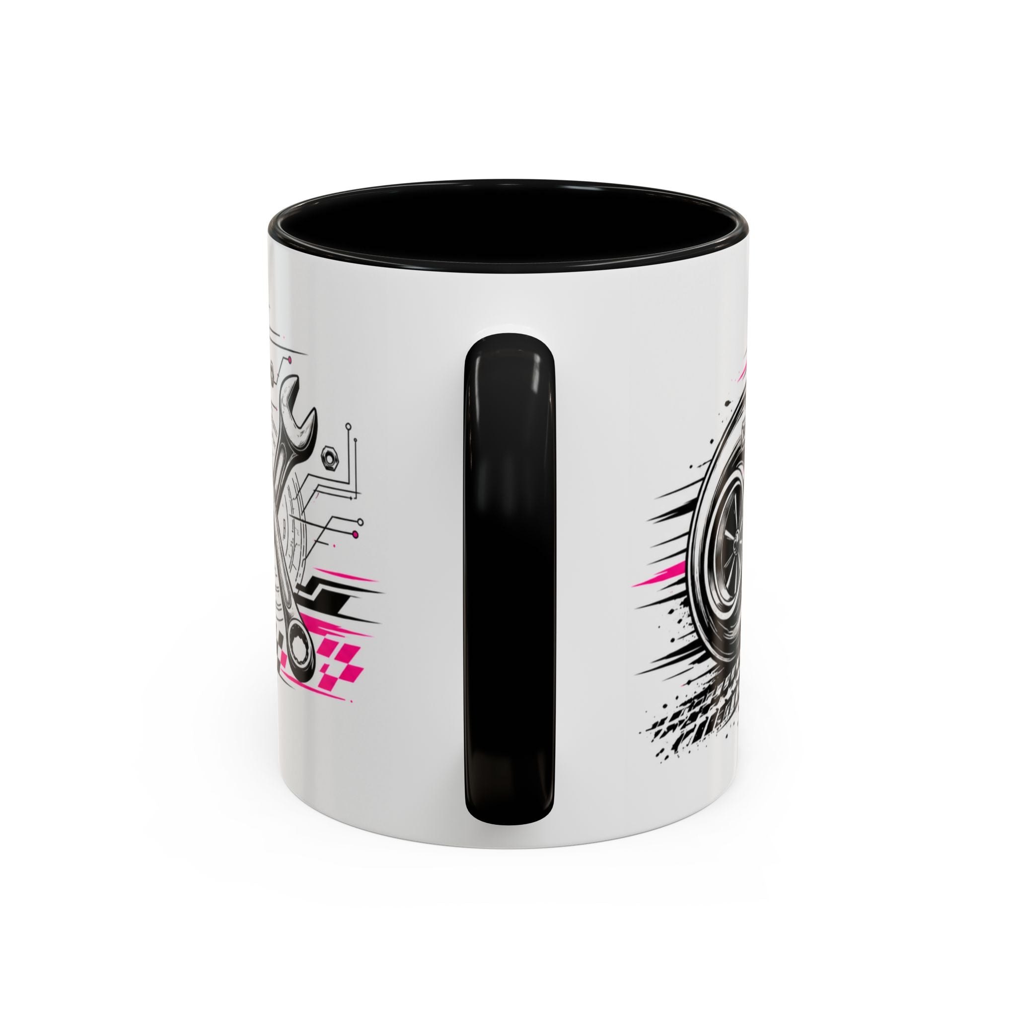 Copy of Built Not Bought Coffee Mug — Mechanics, Car Enthusiast Garage Mug, Pink Details (11/15oz)