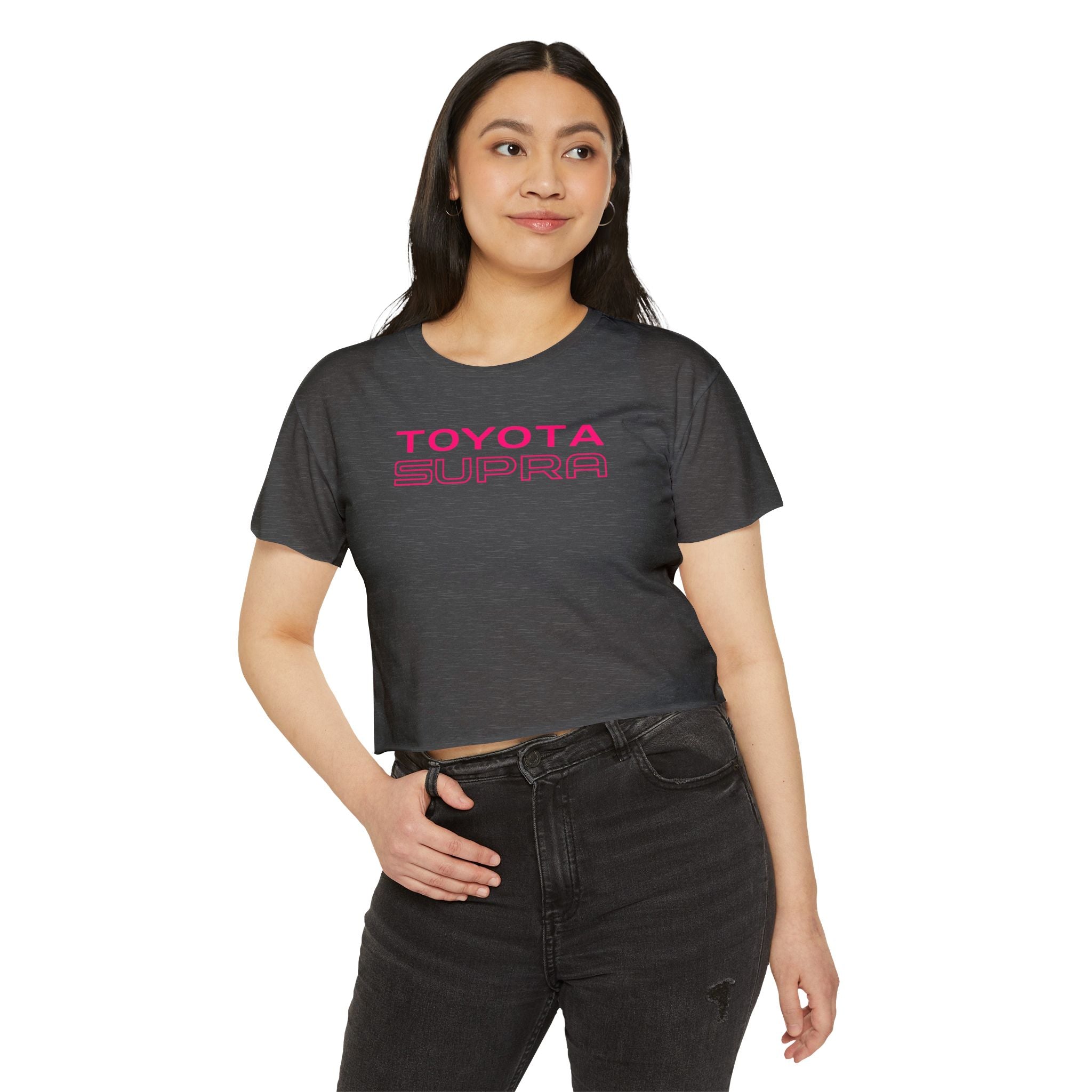 Toyota Supra Nightcity Crop Top | Neon Car Graphic