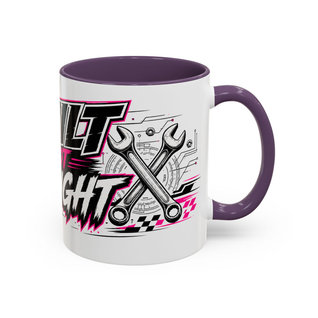 Copy of Built Not Bought Coffee Mug — Mechanics, Car Enthusiast Garage Mug, Pink Details (11/15oz)