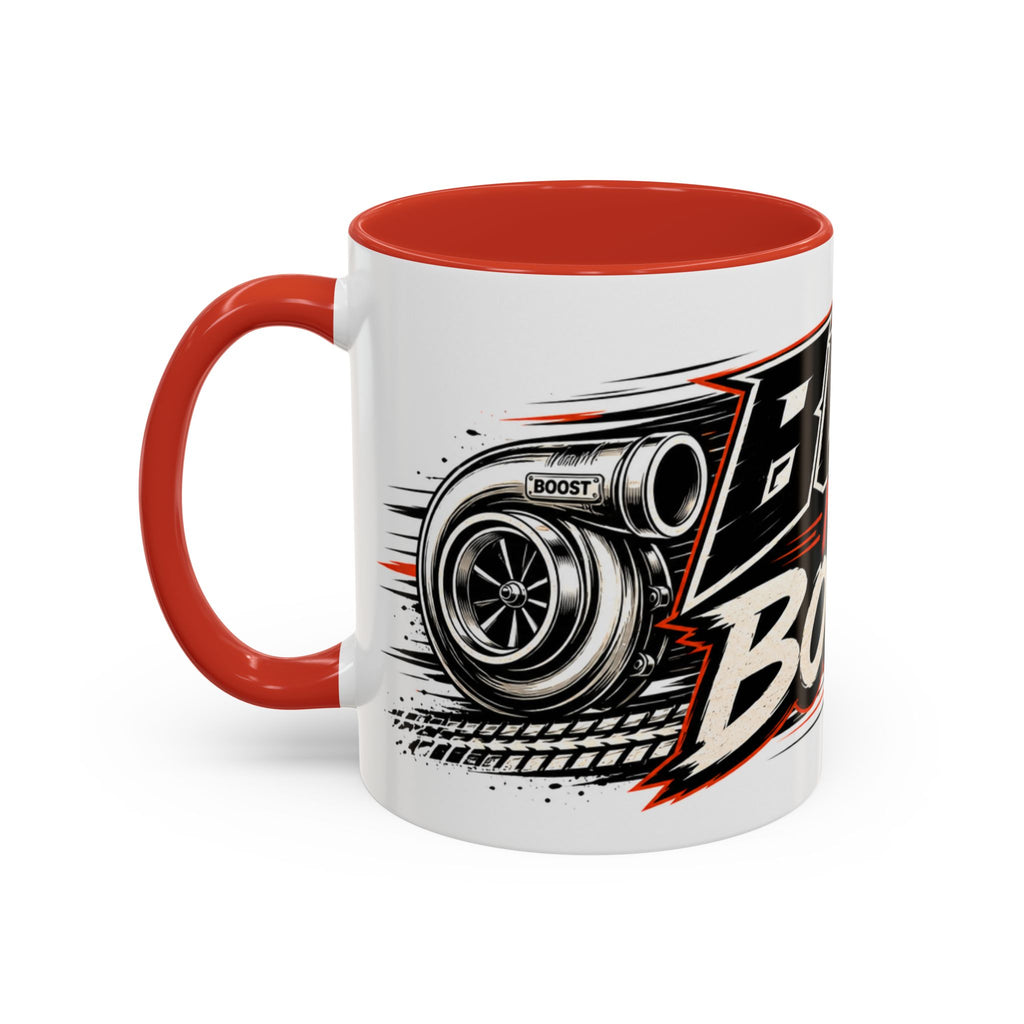 Built Not Bought Coffee Mug — Mechanics, Car Enthusiast Garage Mug, Red Details (11/15oz)
