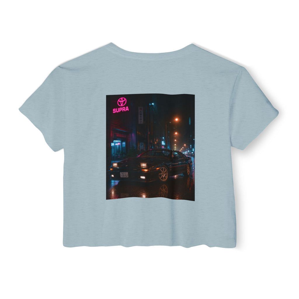 Toyota Supra Nightcity Crop Top | Neon Car Graphic