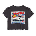 Toyota Supra Retro Graphic Crop Top | 1987 Racing Sunset