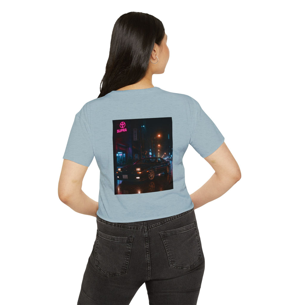 Toyota Supra Nightcity Crop Top | Neon Car Graphic